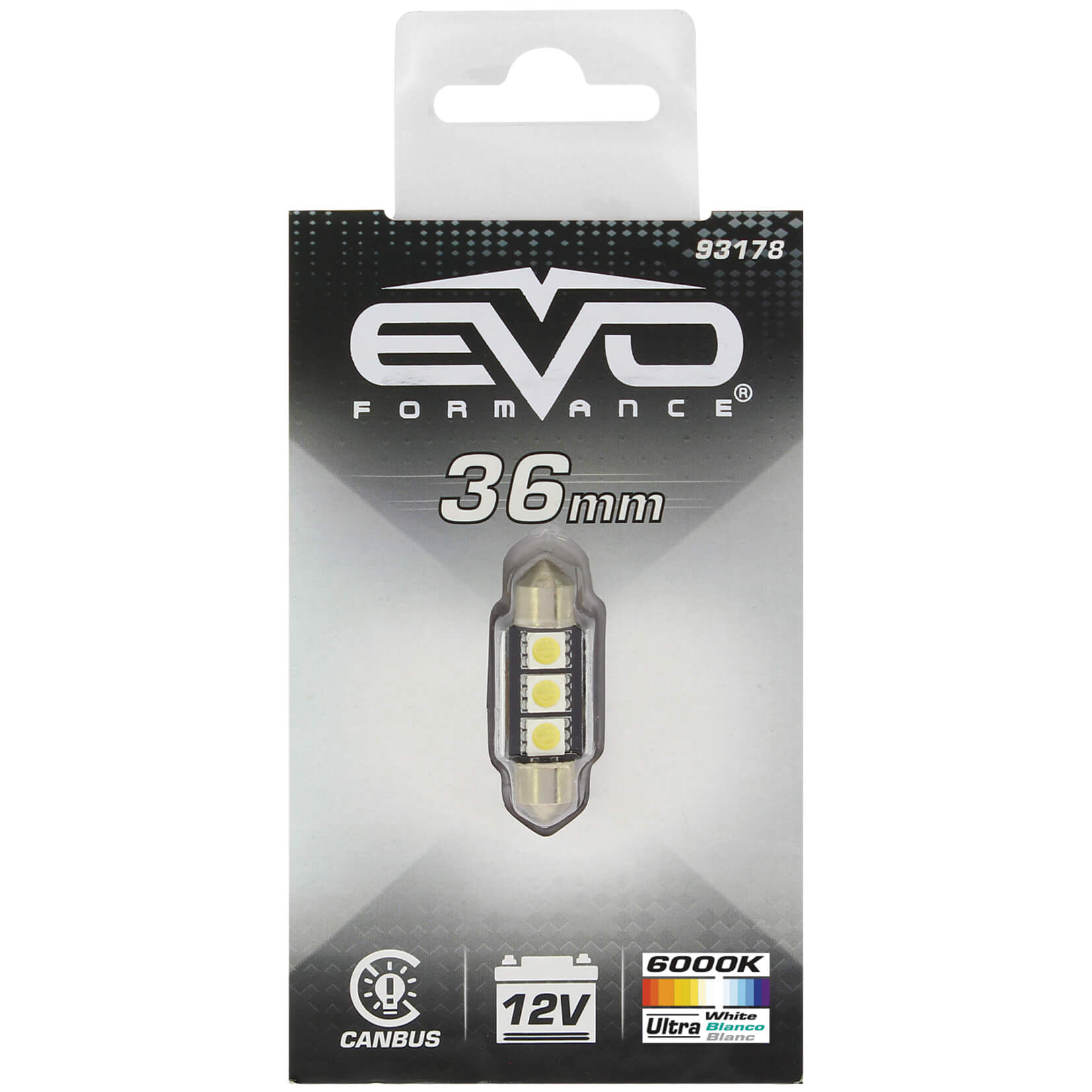 Lâmpada C5W EVO C/ 3 Leds Ultra Luminosa 36mm