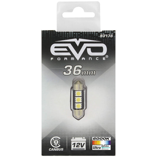 Lâmpada C5W EVO C/ 3 Leds Ultra Luminosa 36mm