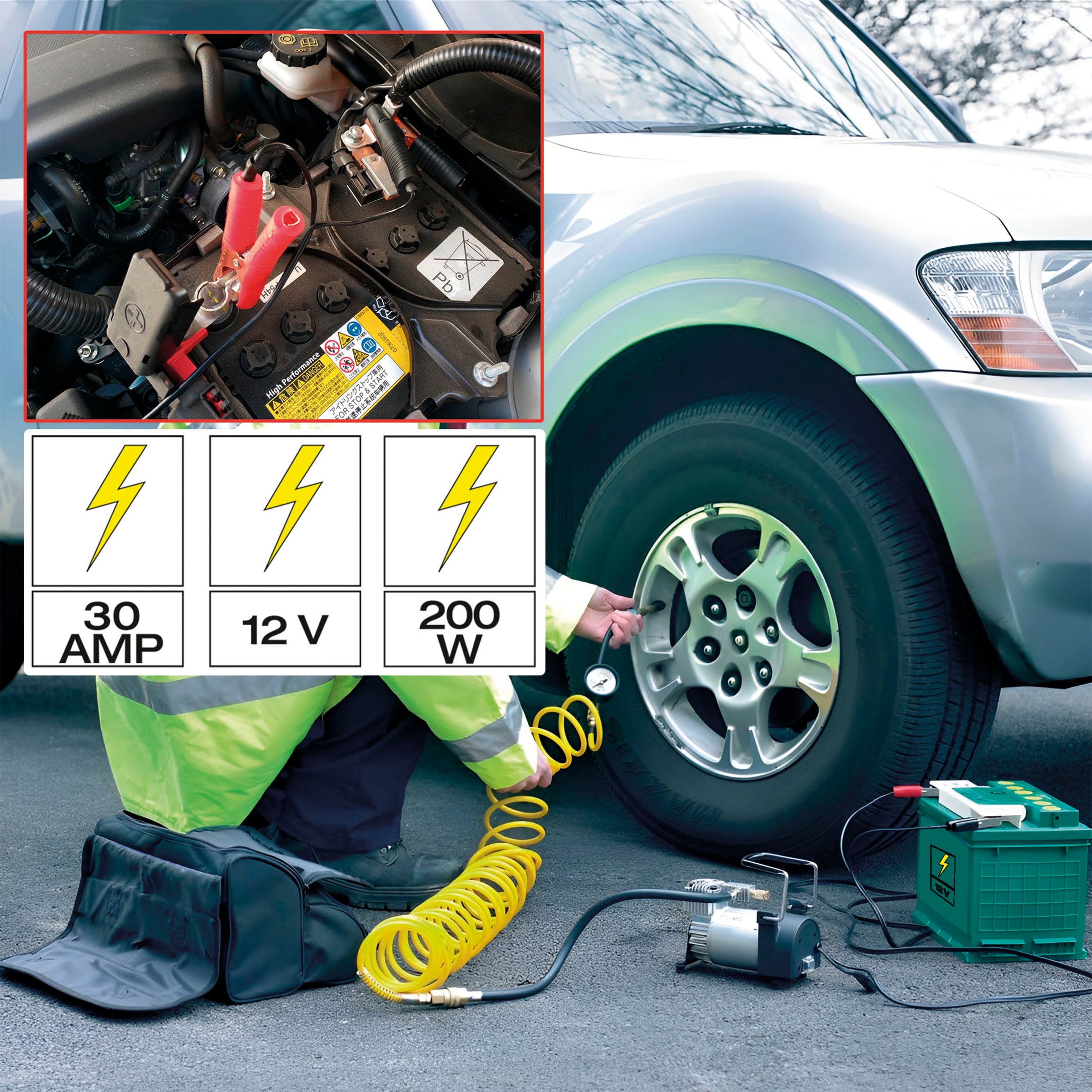 Compressor Ar Pneus Profissional AHT- 626V DC-12V 150 PSI
