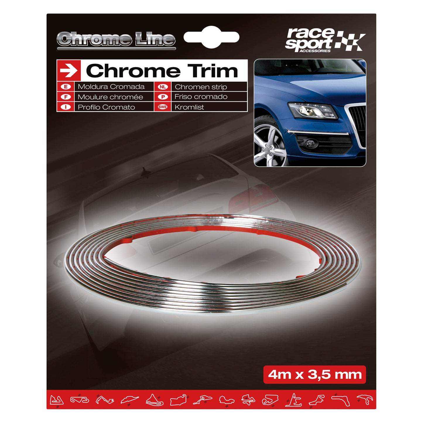 Friso Decorativo Cromado RACE SPORT