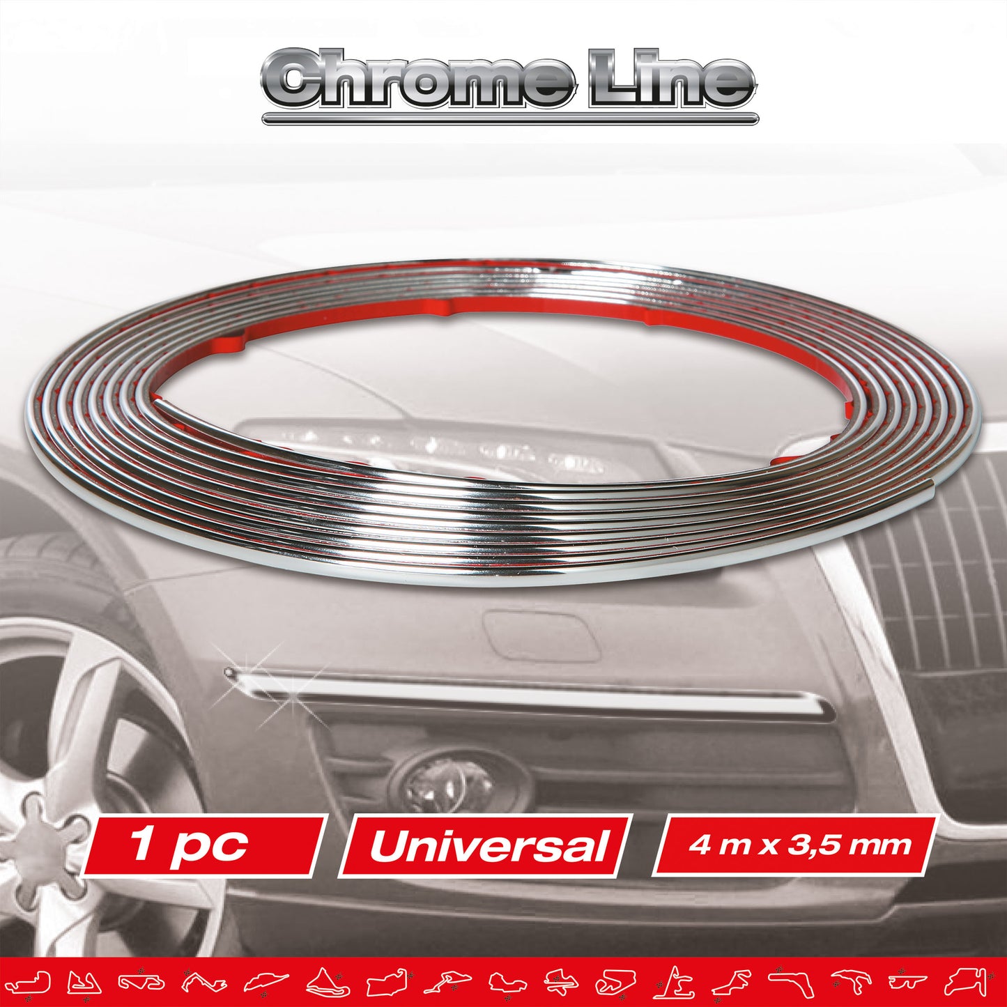 Friso Decorativo Cromado RACE SPORT