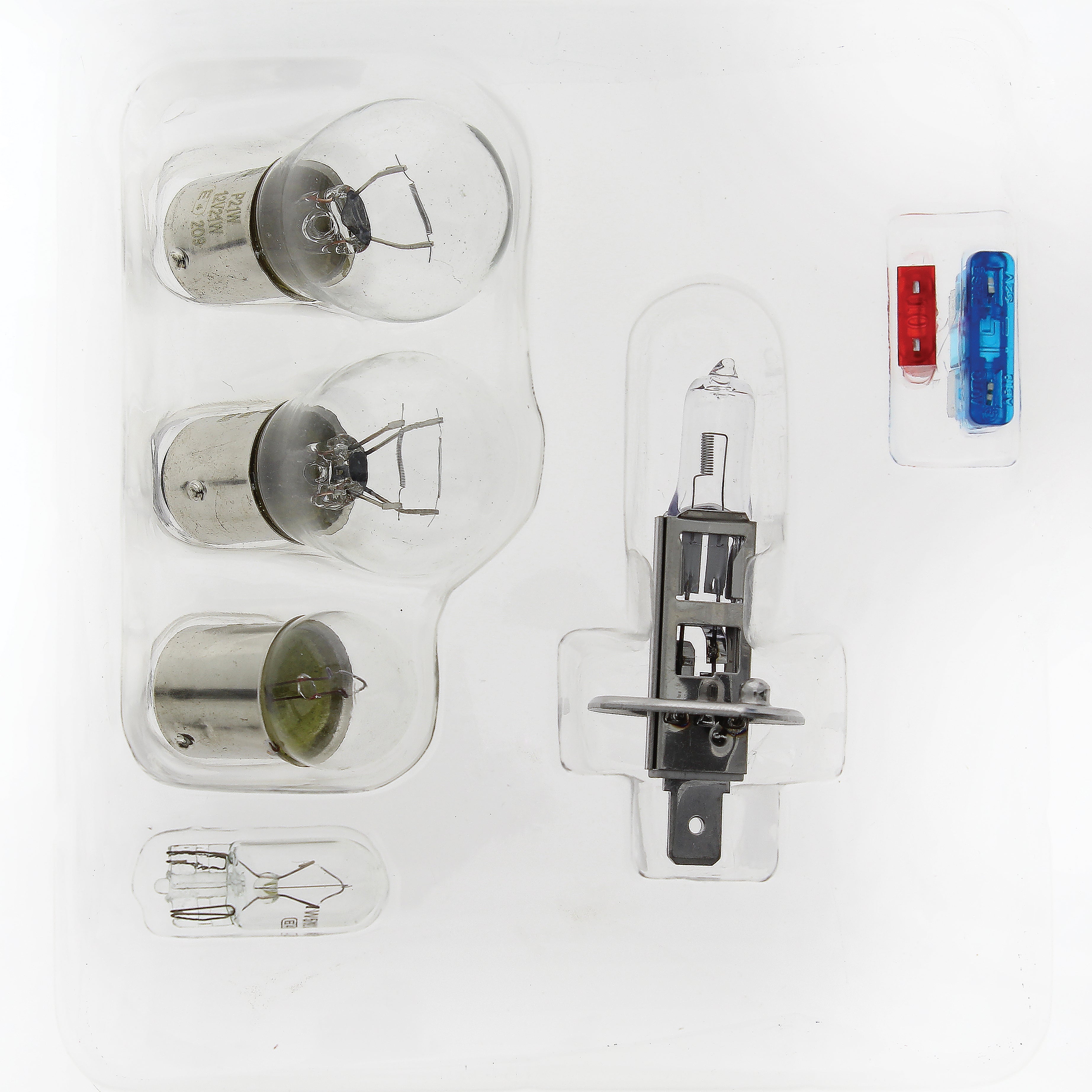 Kit Lâmpadas Homologadas SWISS DRIVE H1 12V + Fusíveis  7 Peças