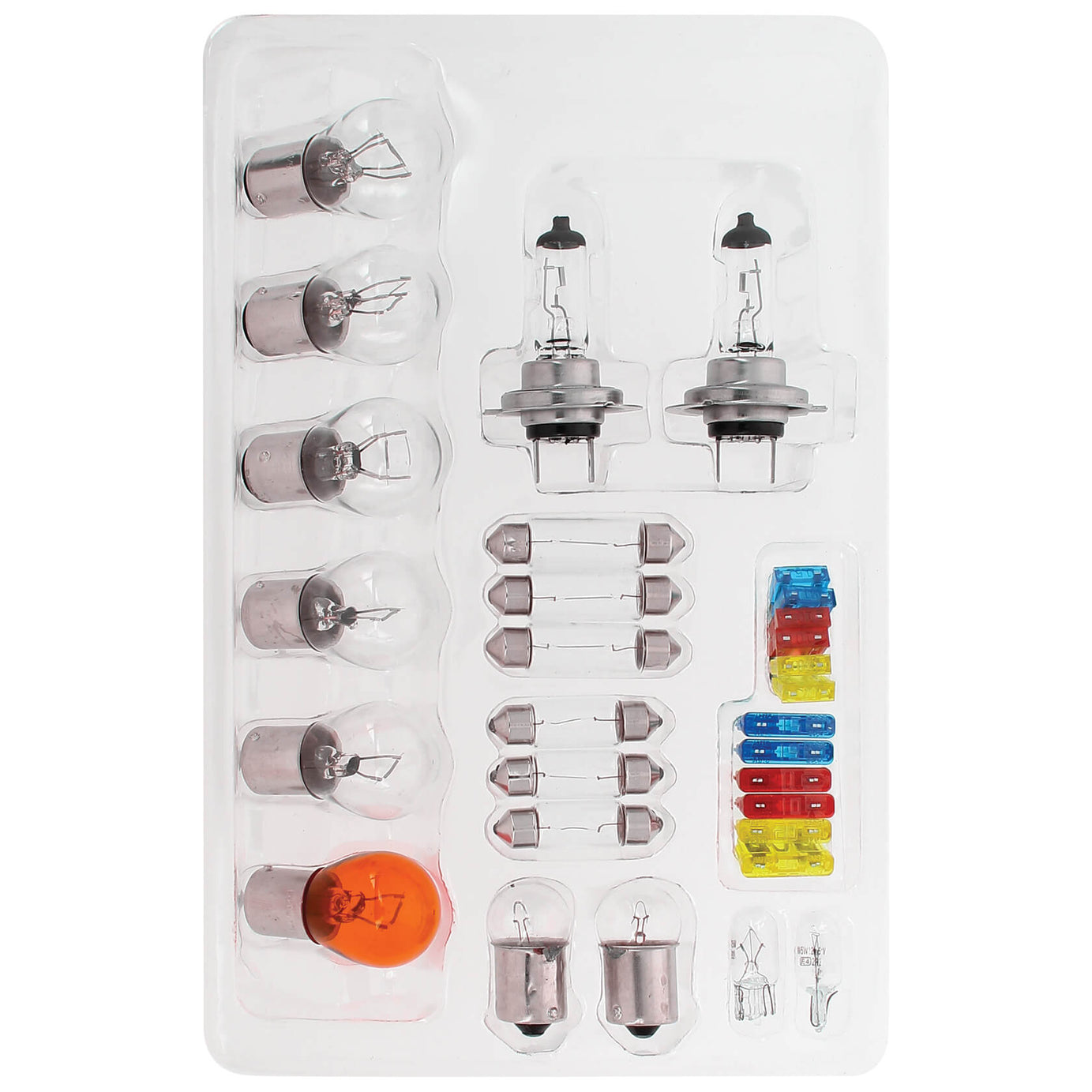 Conjunto de Lâmpadas homologadas H7 12 V  9 Lâmpadas + 6 Fusíveis