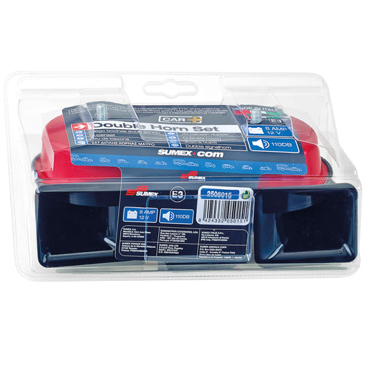 Jogo de Buzinas dupla som Alpex com tampa CAR + 12V 8 Amp