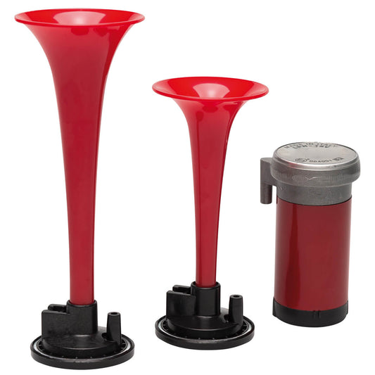 Jogo Buzinas de Plástico com Compressor de Metal dupla Alpex CAR + 12V 8Amp