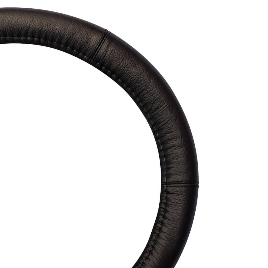 Capa de Volante AUTO " CAR +" em Pele Negra Tamanho S 35-36 cm