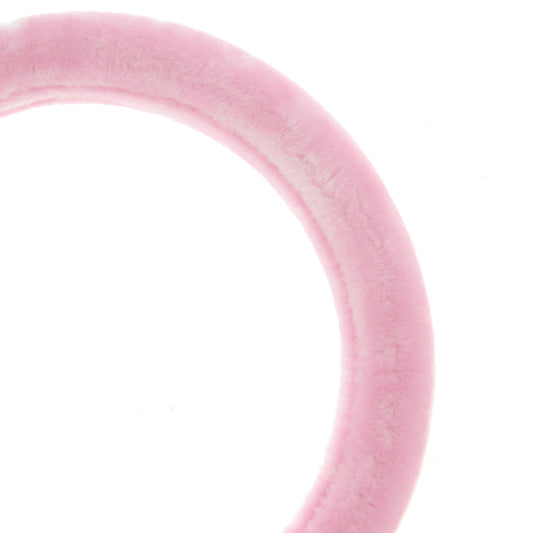 Capa de Volante Auto Pelo Rosa " CAR+" Tamanho M 37-39 cm