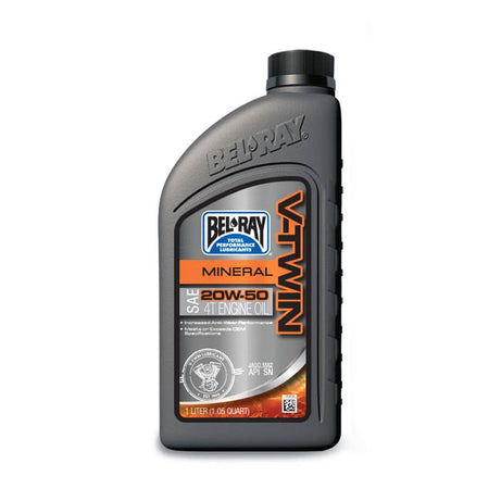 Óleo de Motor mineral Bel-Ray V-Twin, 20W-50. 1L