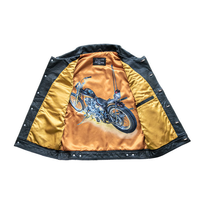 Colete de couro 13 1/2 Blood Moon preto