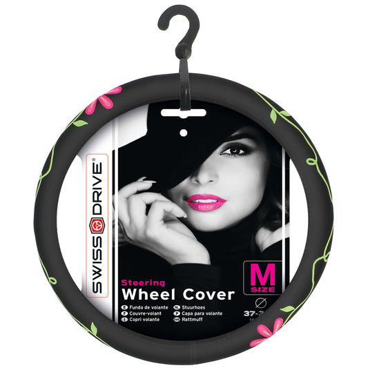 Capa de Volante AUTO " CAR+" Flower Tamanho M 37-39 cm