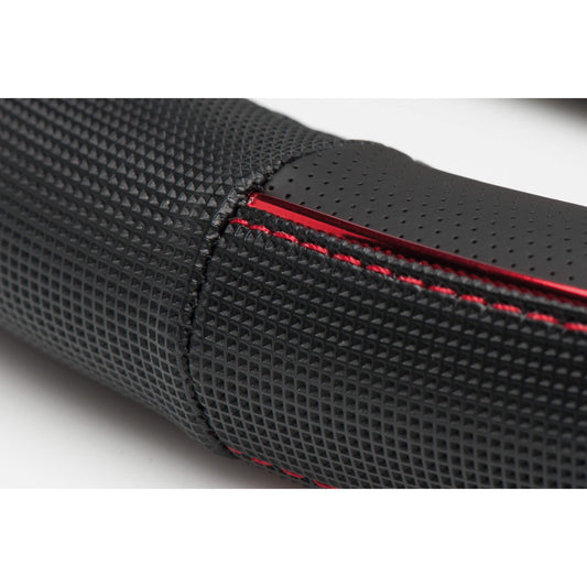 Capa de Volante AUTO "CAR+" Color- Line Preto/ Vermelho Tamanho M 37-39 cm