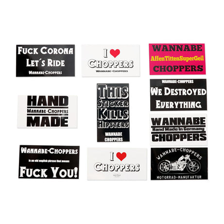 Wannabe Choppers, conjunto de adesivos