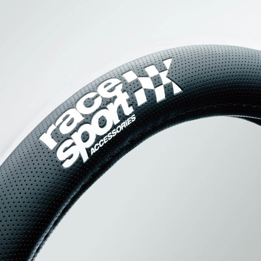 Capa de Volante AUTO " RACE SPORT" cor Negra/ Carbono Tamanho M 37-39 cm