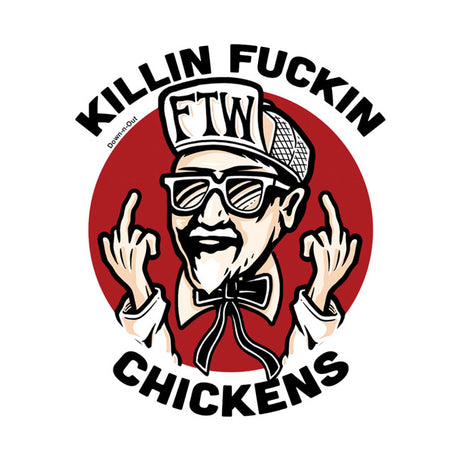 Adesivo Down-n-Out sendo frito