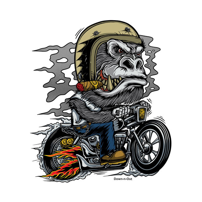 Adesivo de gorila Down-n-Out Kustom Kulture