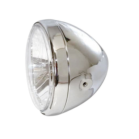 Farol Moto Reno II 7" H4. com anel halo. Cromado