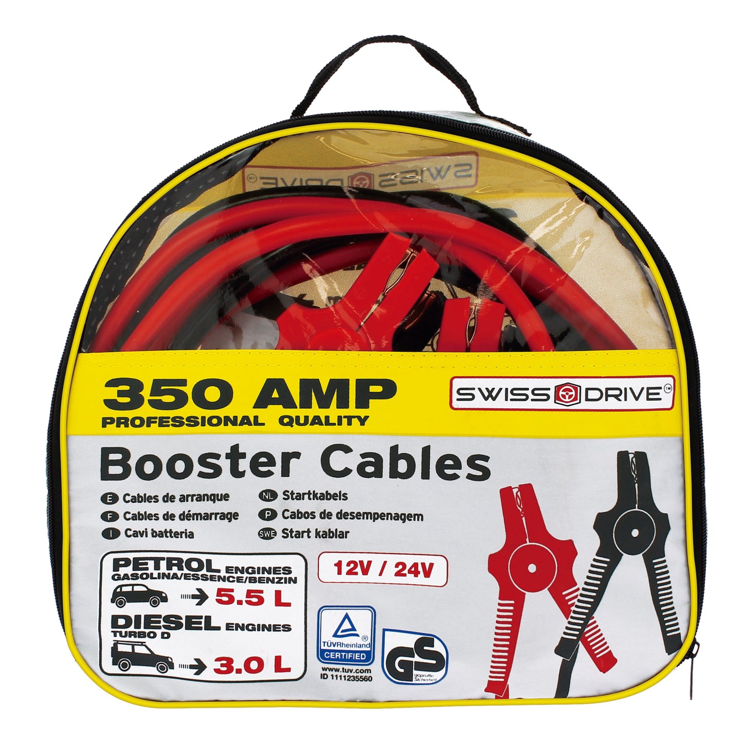 Cabos de Arranque 350 AMP 3.5 cm cabo SWISS DRIVE