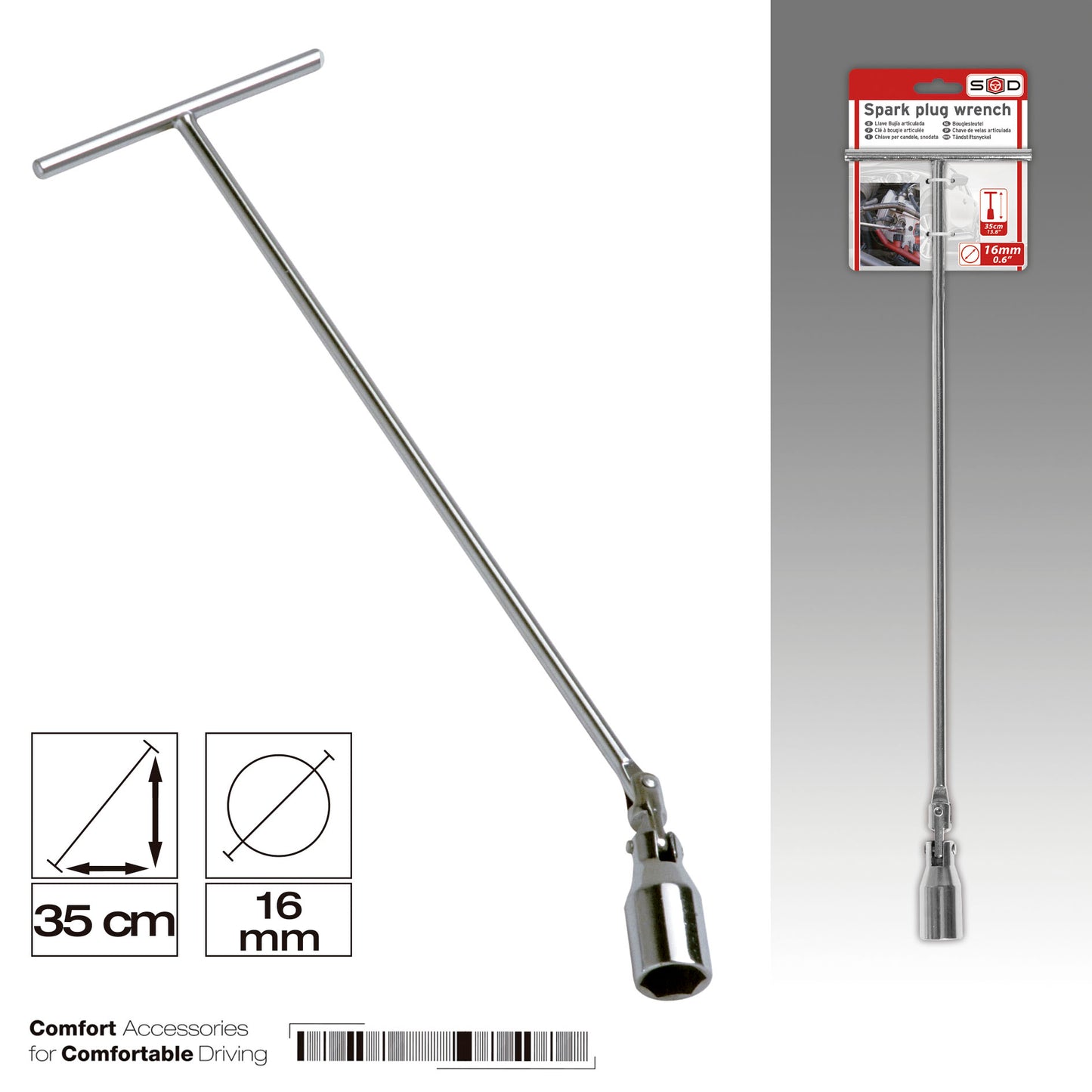 Chave de Velas Articulada SWISS DRIVE 35x 16 mm