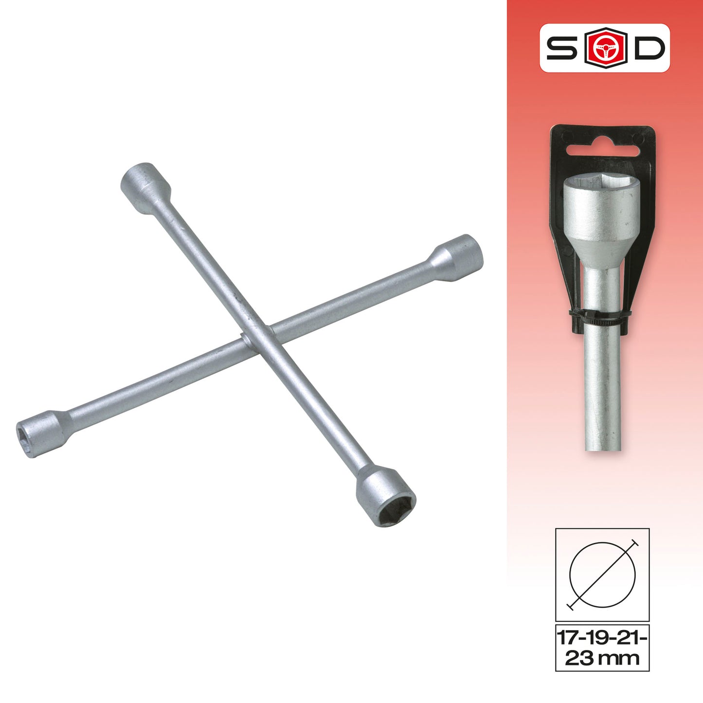 Chave Roda Cruzeta SWISS DRIVE 17-19-21-23mm