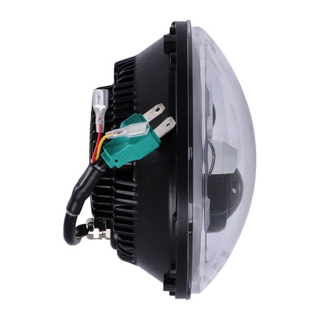 Farol LED brilhante de 7". Preto
