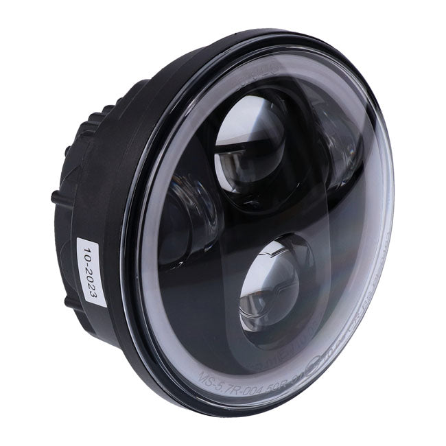 Unidade de farol LED brilhante de 5,3/4". Preto