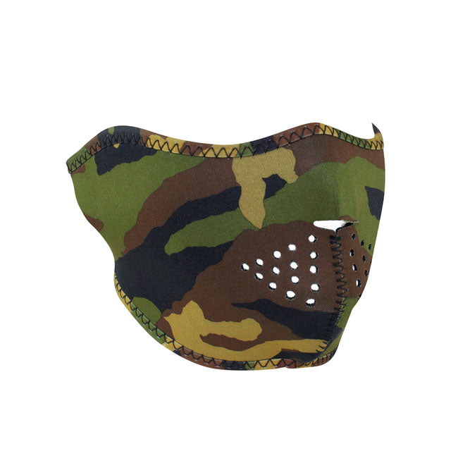 ZANheadgear Meia máscara neoprene Camuflagem Florestal
