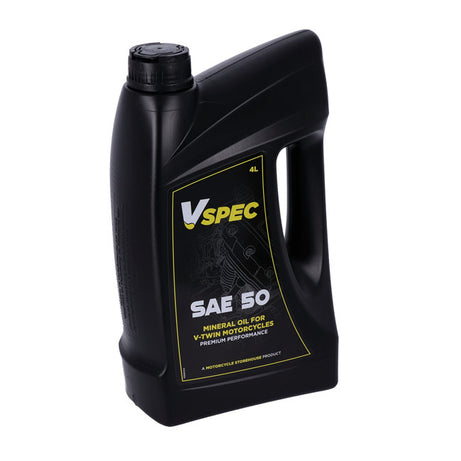Óleo de motor Vspec, SAE 50 (mineral). garrafa de 4 litros