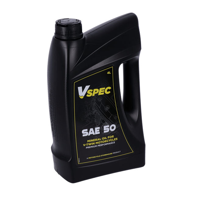 Óleo de motor Vspec, SAE 50 (mineral). garrafa de 4 litros