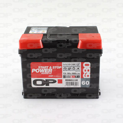 BATERIA OP HERMETIC AGM S&S 60AMP 680EN 242X175X190 DT D52