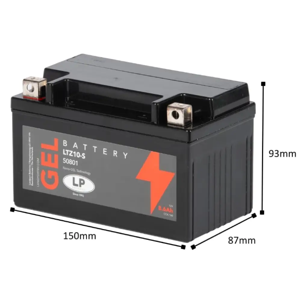 BATERIA LP  LTZ10-S 12V 8.6Ah 190A