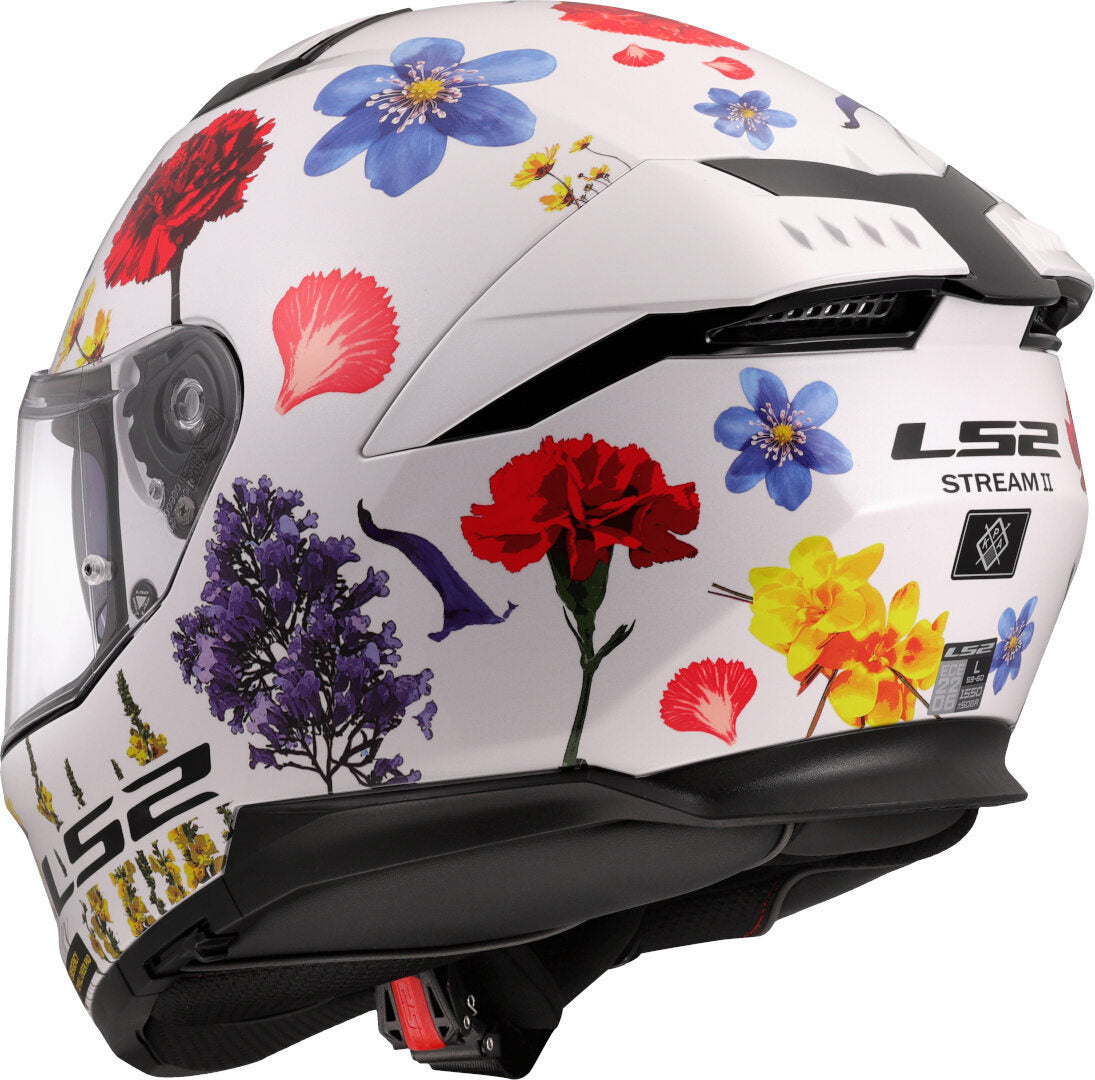 Capacete Integral LS2 FF808 Stream II Flowers Branco