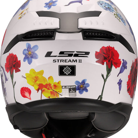 Capacete Integral LS2 FF808 Stream II Flowers Branco