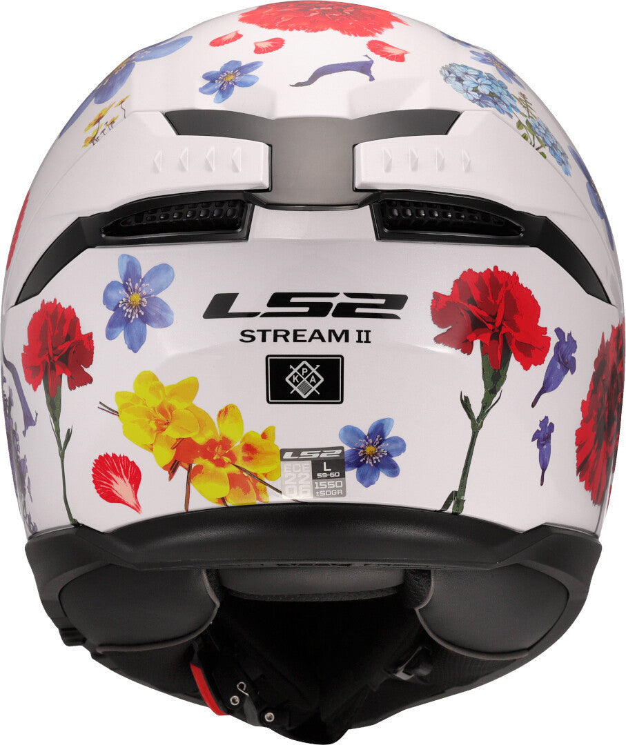 Capacete Integral LS2 FF808 Stream II Flowers Branco