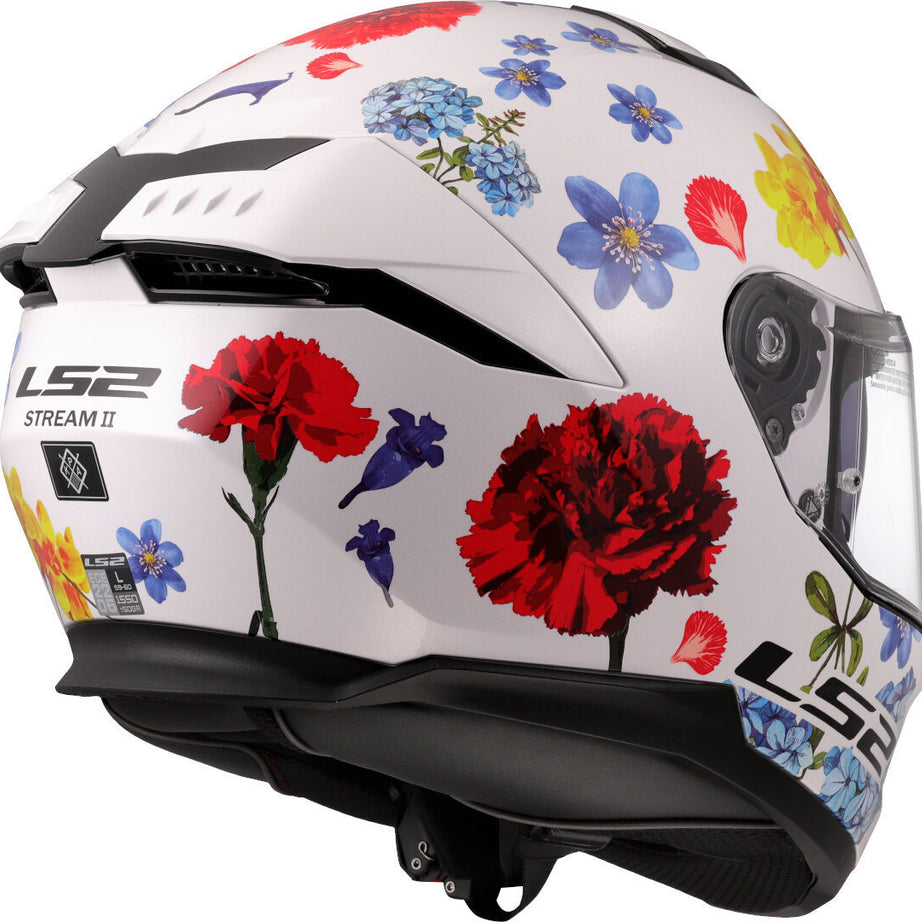 Capacete Integral LS2 FF808 Stream II Flowers Branco