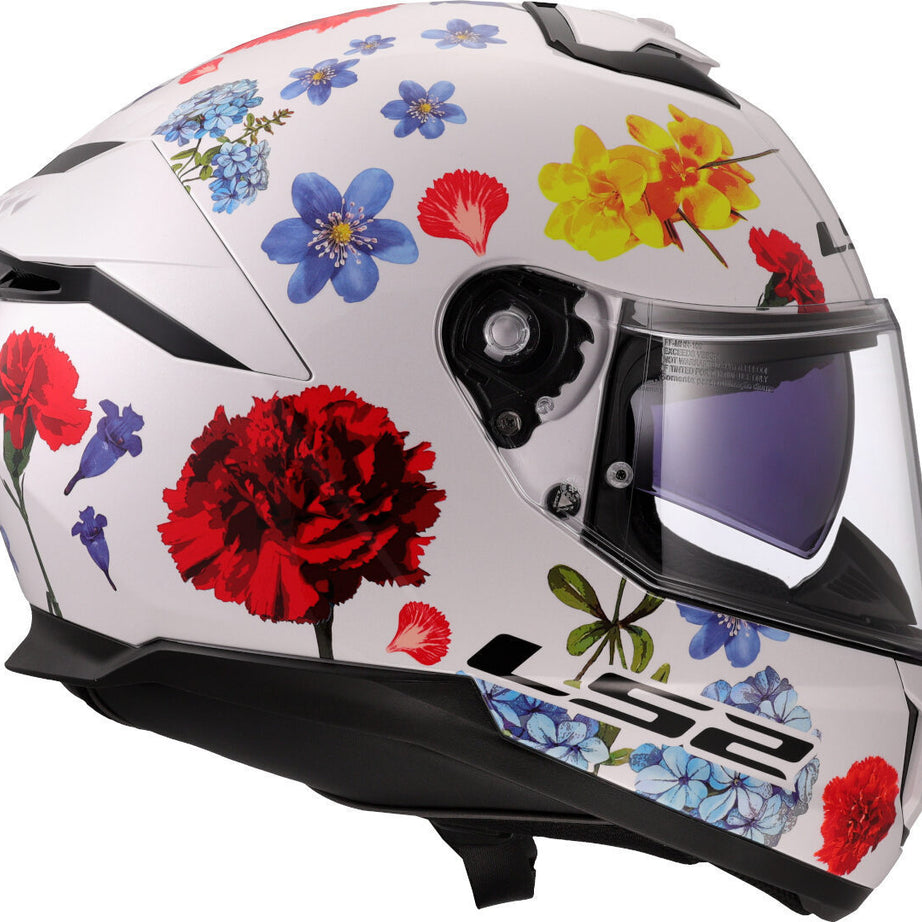 Capacete Integral LS2 FF808 Stream II Flowers Branco
