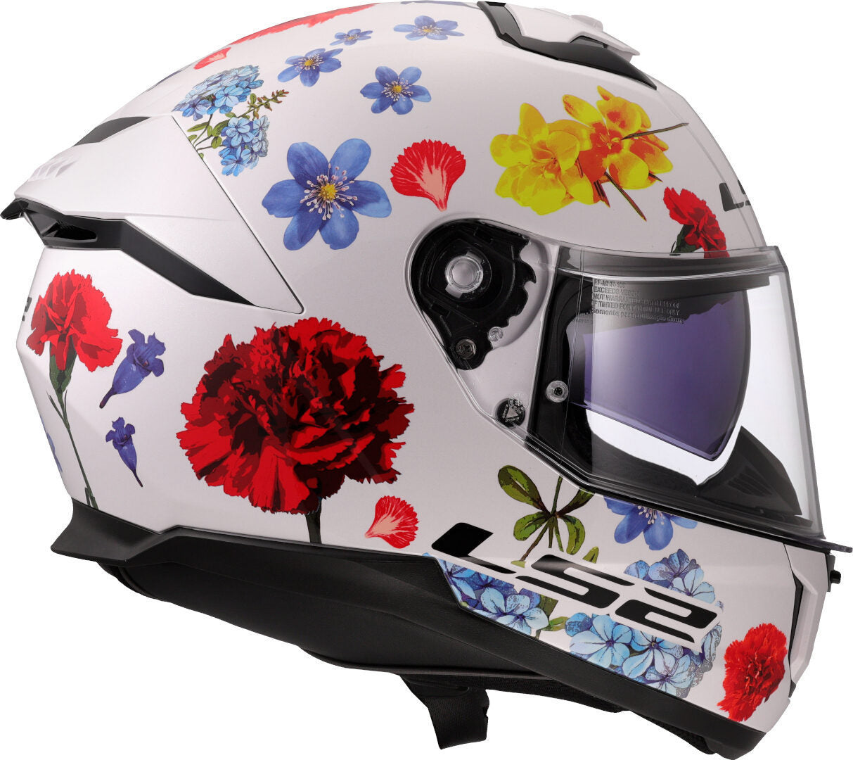 Capacete Integral LS2 FF808 Stream II Flowers Branco
