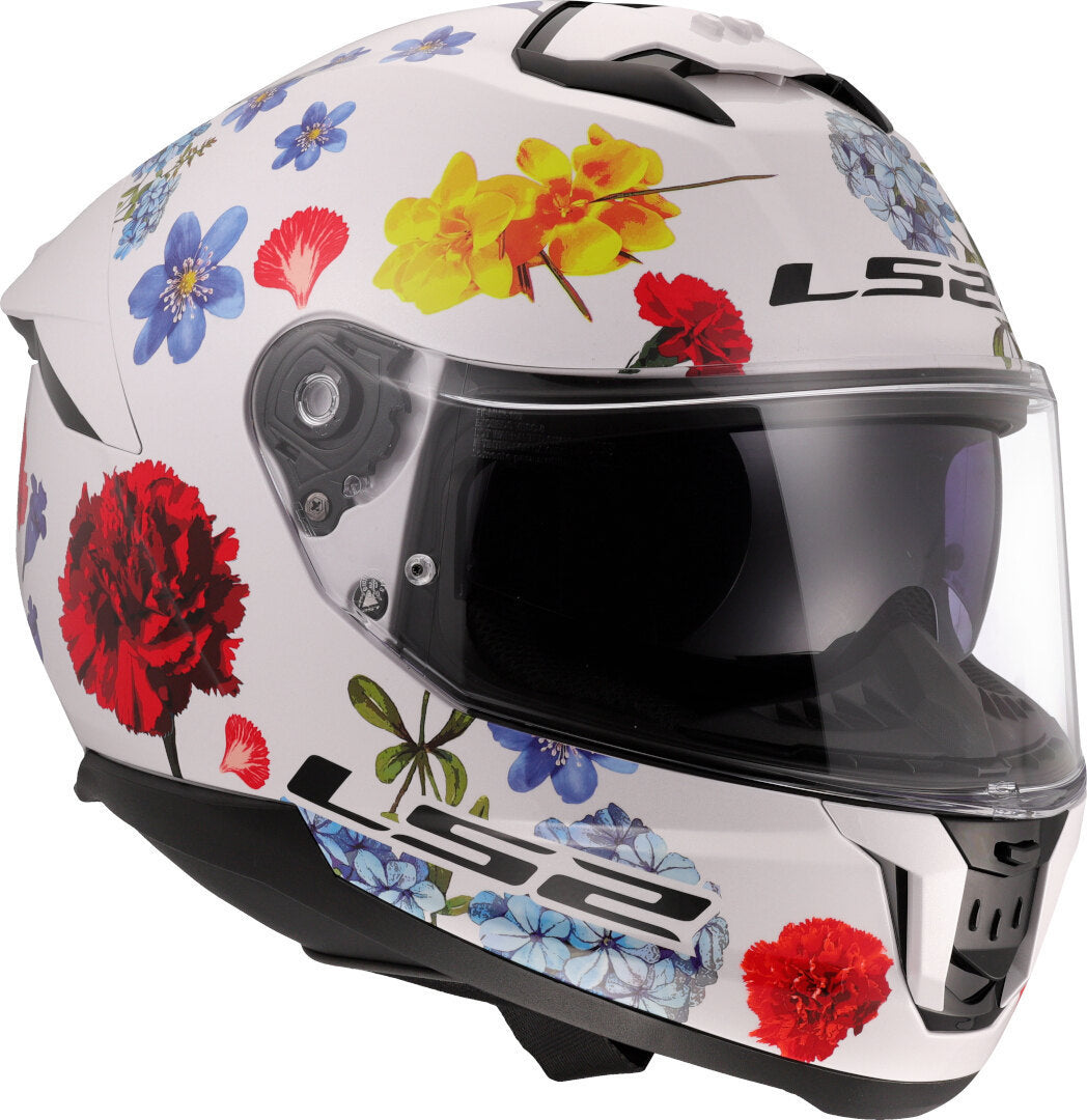 Capacete Integral LS2 FF808 Stream II Flowers Branco
