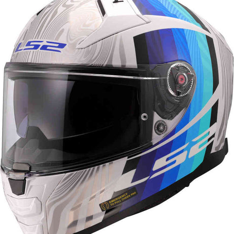 Capacete Integral LS2 FF811 Vector II Freedom Branco/Azul