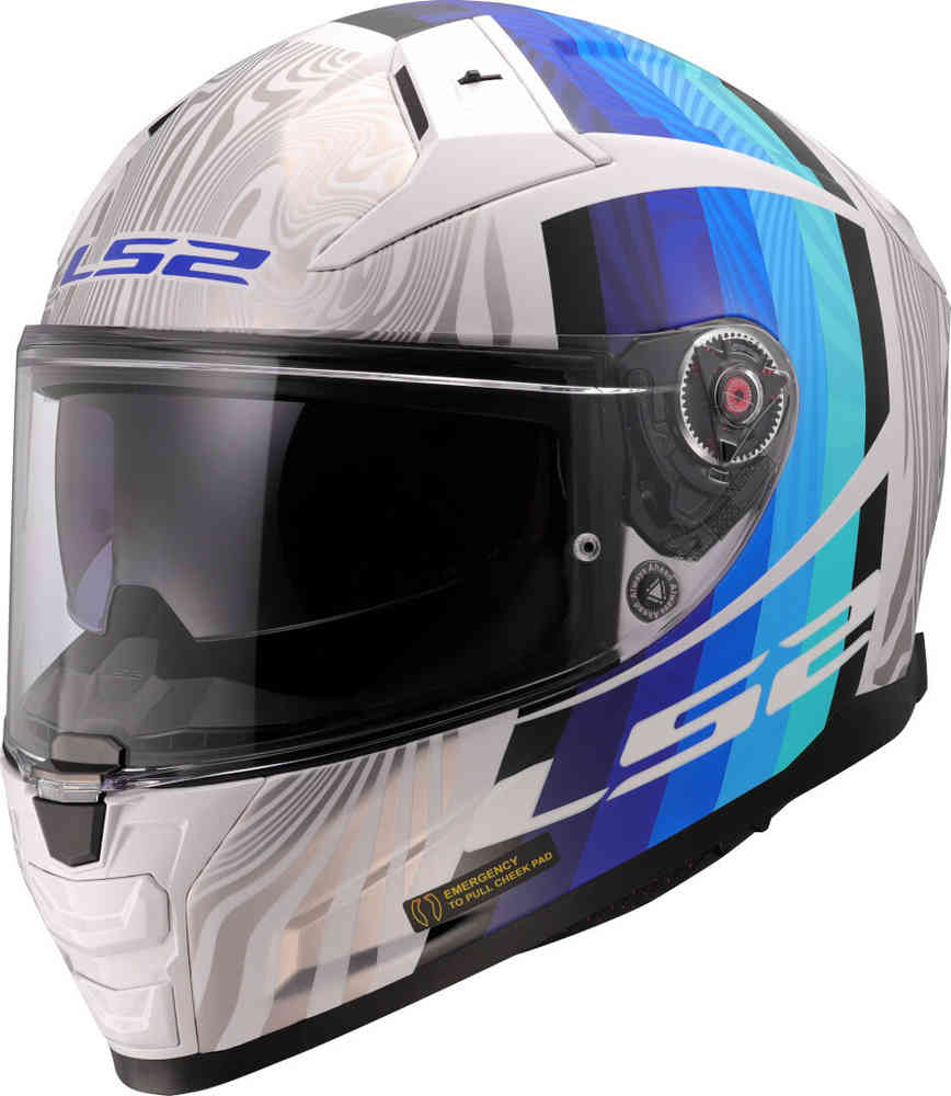 Capacete Integral LS2 FF811 Vector II Freedom Branco/Azul