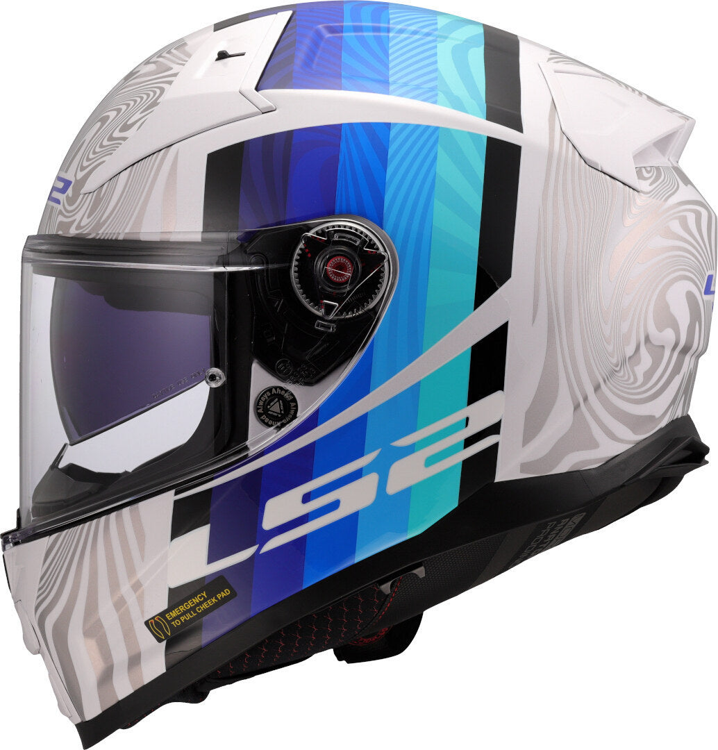 Capacete Integral LS2 FF811 Vector II Freedom Branco/Azul