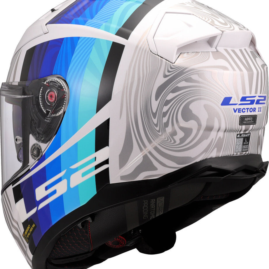Capacete Integral LS2 FF811 Vector II Freedom Branco/Azul