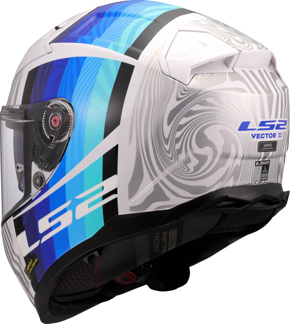 Capacete Integral LS2 FF811 Vector II Freedom Branco/Azul