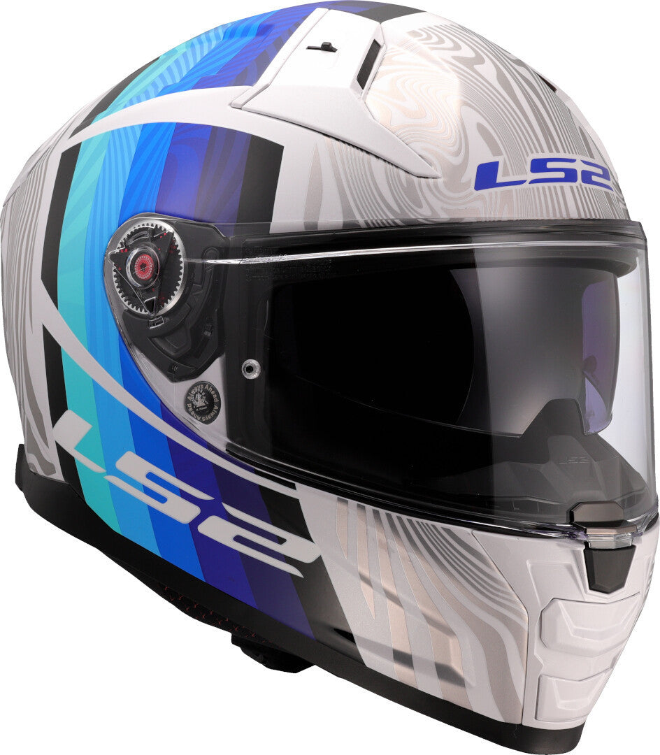 Capacete Integral LS2 FF811 Vector II Freedom Branco/Azul