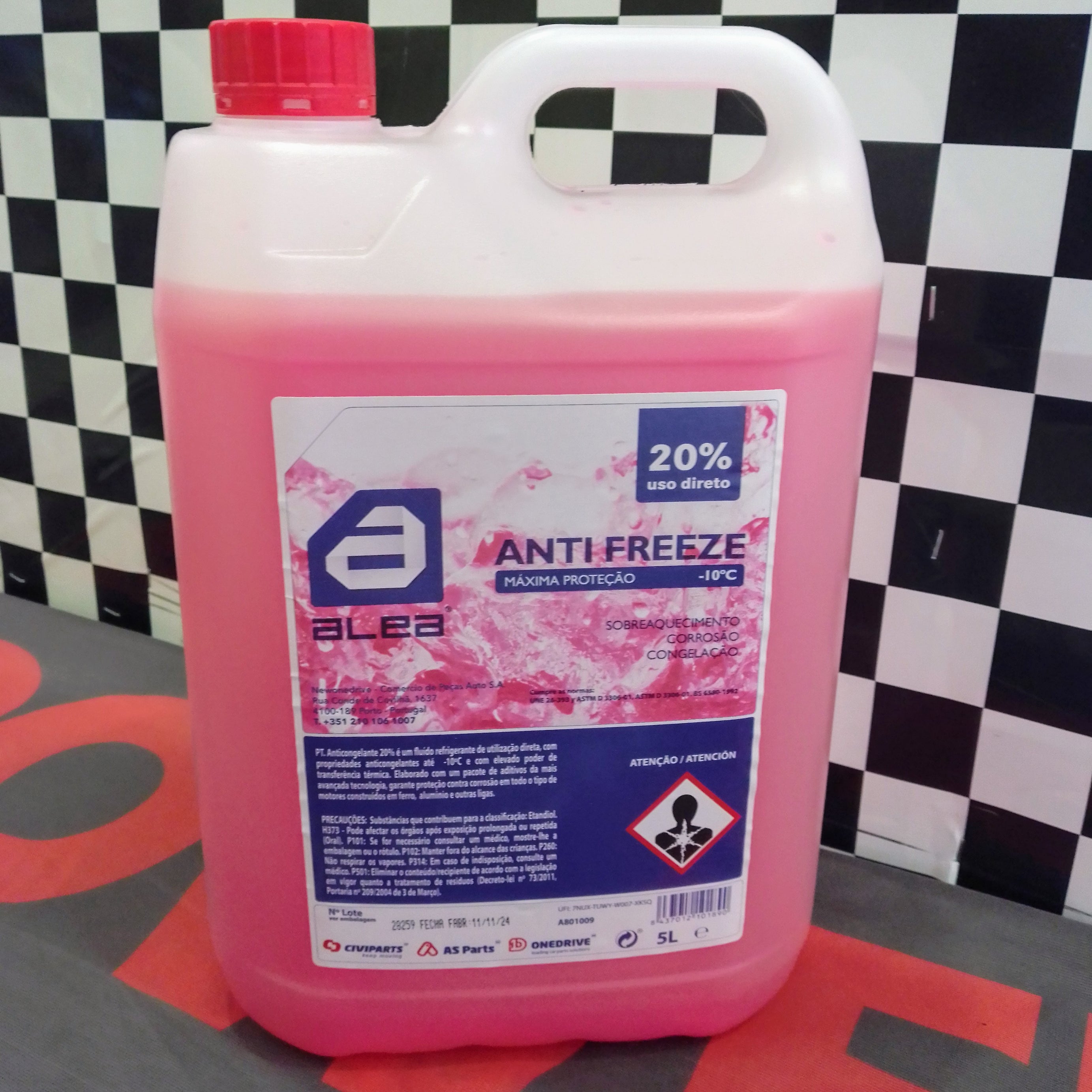 Anticongelante 20% Rosa 5 Litros
