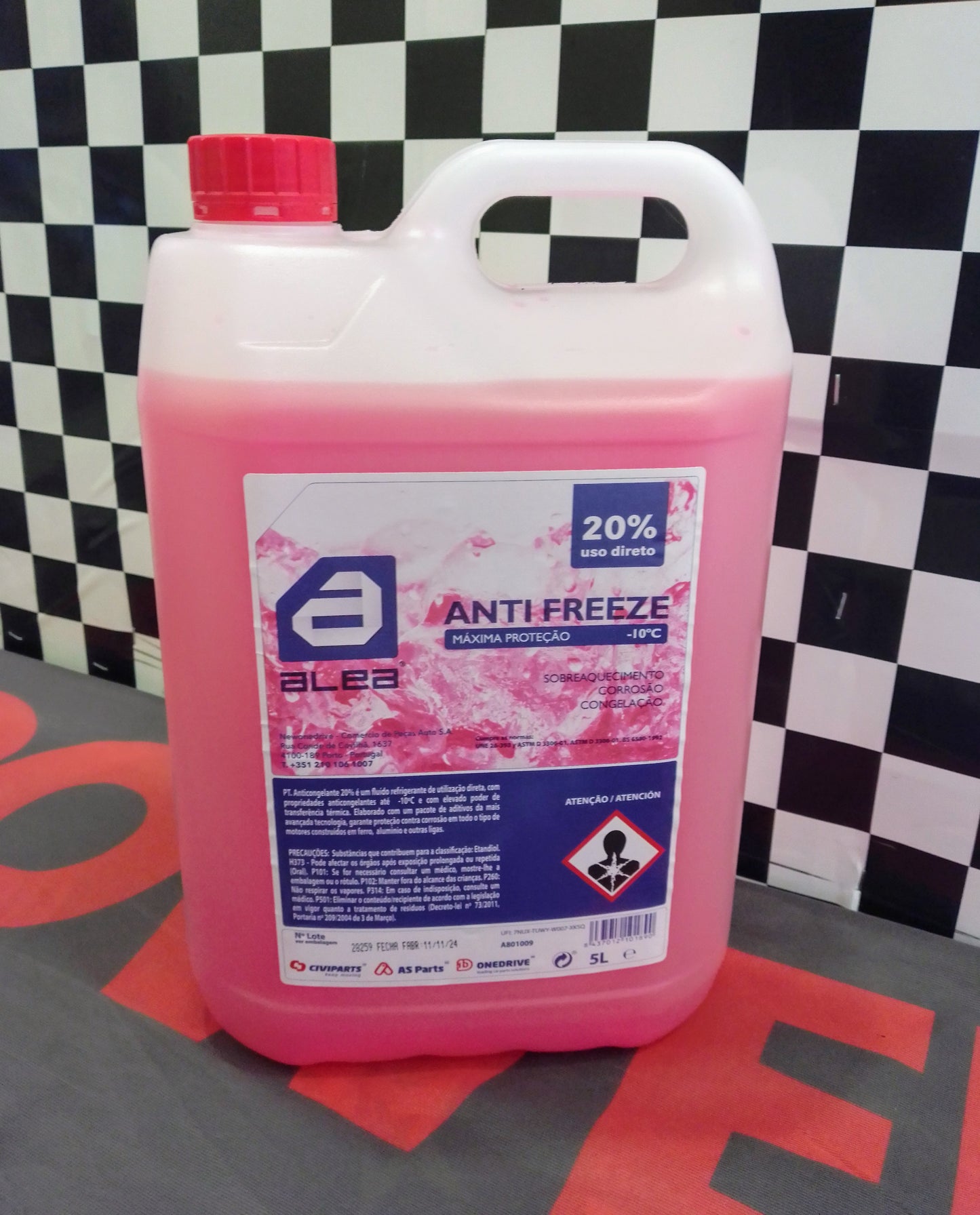 Anticongelante 20% Rosa 5 Litros