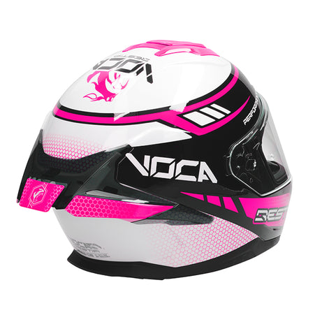 Capacete Integral VOCA Bestia Rosa elétrico