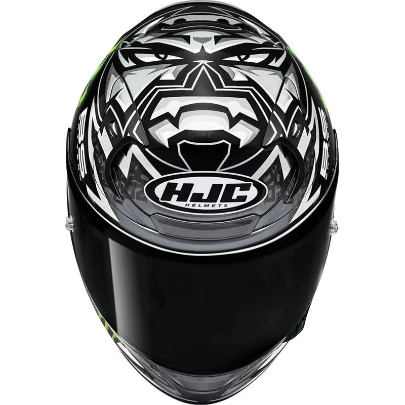 Réplica do capacete integral RPHA12 Quartararo na cor preta do fabricante HJC.