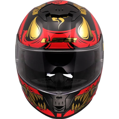 Capacete Integral Drako em vermelho, preto LS2 FF808 Stream II.