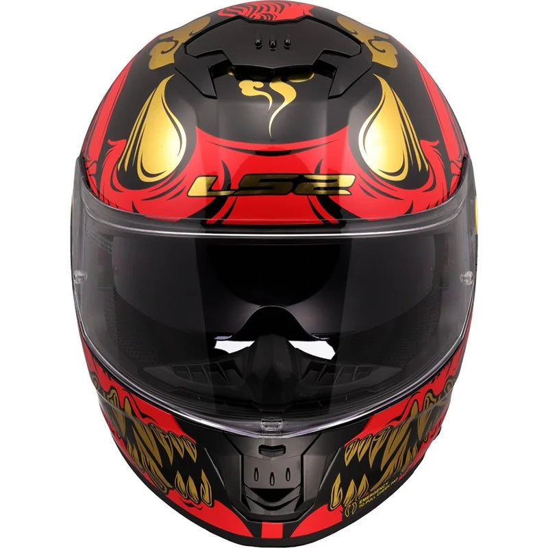 Capacete Integral Drako em vermelho, preto LS2 FF808 Stream II.