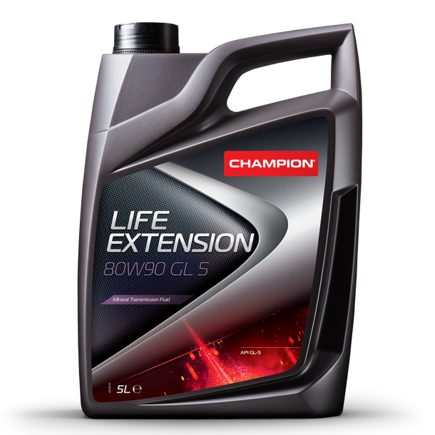 Óleo Caixa Velocidades Auto  CHAMPION LIFE EXTENSION 80W-90 GL 5  5L